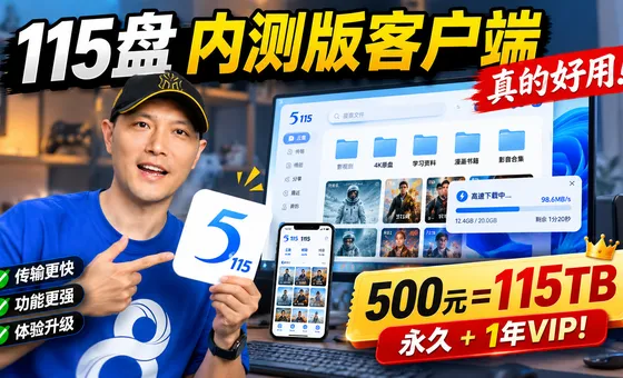 115网盘最新内测版➕500元115TB永久会员